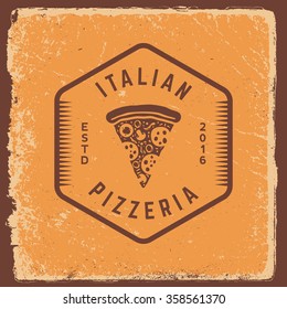 pizzeria vintage emblem. logotype template