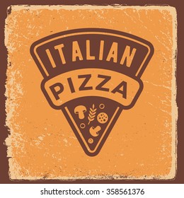 pizzeria vintage emblem. logotype template