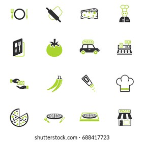 pizzeria web icons for user interface design