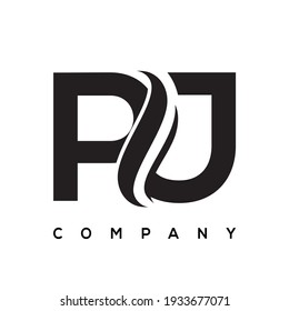 PJ creative letter logo design