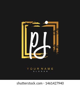 PJ Initial beauty floral logo template