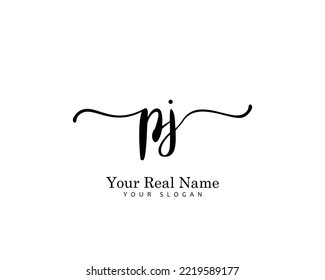 PJ Initial beauty monogram logo vector