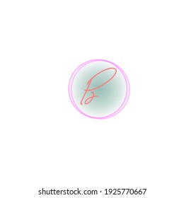 Logo inicial de escritura a mano Pj para identidad