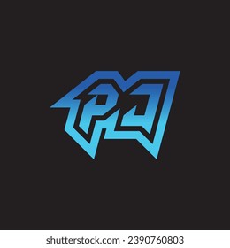 Diseño inicial de logotipo de inspiración PJ, soporte e ideas de clan de juegos