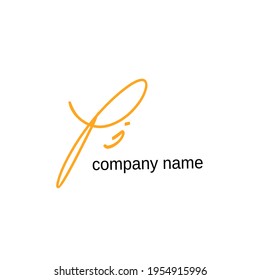 Pj inicial aislado de fondo blanco vector elegante firma de escritura a mano para diseño de identidad abc tipografía signo tipo de letra logo ilustración abstracto carta de lujo belleza moderna signo de monograma