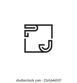 PJ initial logo letters in high quality professional design that will print well across any print media