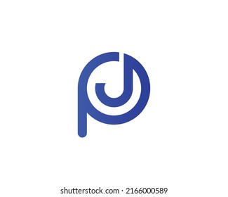 Pj Jp Logo Design Vector Template Stock Vector (royalty Free 