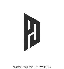 Logo de la letra PJ, logo del alfabeto PJ, logo de las iniciales