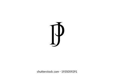 PJ Letter Logo Design With Simple style