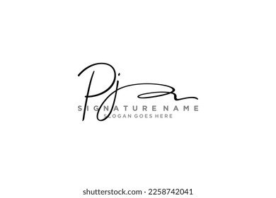 PJ Letter Signature Logo Vorlage elegantes Design Logo Zeichen Symbol Vorlage Vektorsymbol