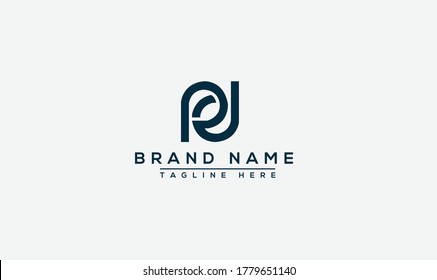 PJ Logo Design Template Vector Graphic Branding Element.