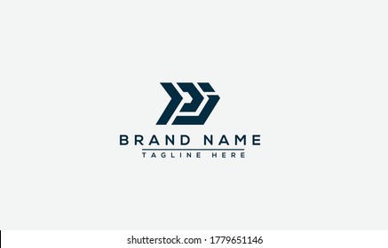 PJ Logo Design Template Vector Graphic Branding Element.