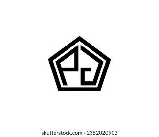 PJ logo design vector template