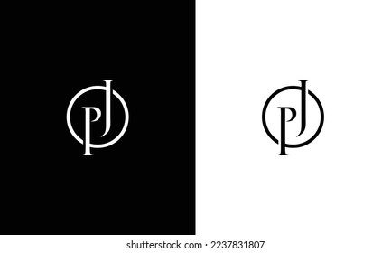 PJ Minimales elegantes Monogram-Logo