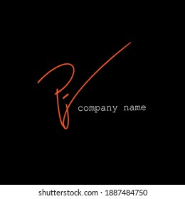 PJ P J Initial handwriting creative fashion elegant design logo Sign Symbol template vector icon