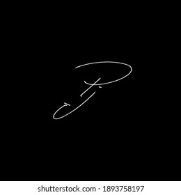 PJ P J Initial handwriting creative fashion elegant design logo Sign Symbol template vector icon