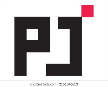 Pj Vector Logo Design On Adobe Illustrator
