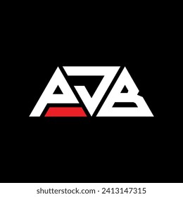 PJB triangle letter logo design with triangle shape. PJB triangle logo design monogram. PJB triangle vector logo template with red color. PJB triangular logo Simple, Elegant, and Luxurious design.