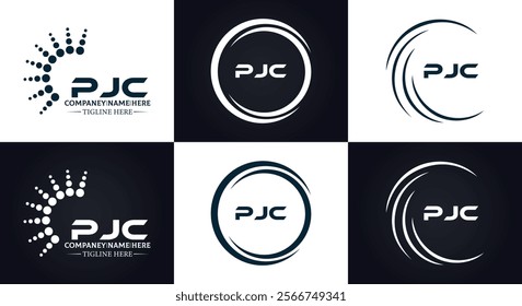 PJC logo. P J C design. White PJC letter. PJC, P J C letter logo design. P J C letter logo design 