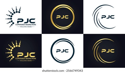 PJC logo. P J C design. White PJC letter. PJC, P J C letter logo design. P J C letter logo design 