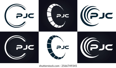 PJC logo. P J C design. White PJC letter. PJC, P J C letter logo design. P J C letter logo design 