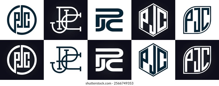 PJC logo. P J C design. White PJC letter. PJC, P J C letter logo design. P J C letter logo design 