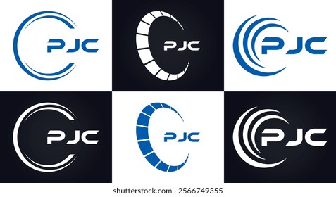 PJC logo. P J C design. White PJC letter. PJC, P J C letter logo design. P J C letter logo design 