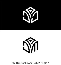 PJC  PJM hexagon logo vector, develop, natural, luxury, modern, finance logo, strong, suitable for your company.