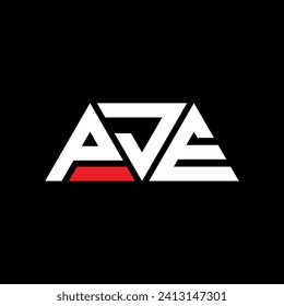 PJE triangle letter logo design with triangle shape. PJE triangle logo design monogram. PJE triangle vector logo template with red color. PJE triangular logo Simple, Elegant, and Luxurious design.