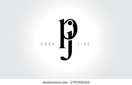 PJpj Elegant Serif Monogram Logo – Luxury Lowercase Typographic Lettermark for Modern Branding