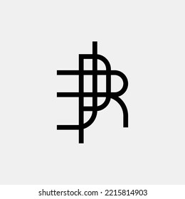 PJR, JPR, or PRJ monogram vector logo. Three letters logo combined artistically. Suitable for company, brand, product, business, event, and organization.