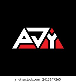 PJY triangle letter logo design with triangle shape. PJY triangle logo design monogram. PJY triangle vector logo template with red color. PJY triangular logo Simple, Elegant, and Luxurious design.