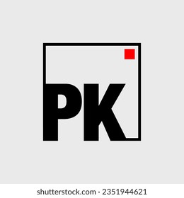 PK brand name initial letters icon. PK monogram.