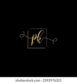 PK creative modern letters logo design template