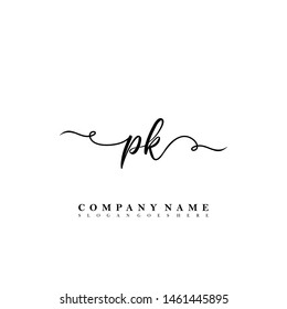 PK Initial beauty floral logo template