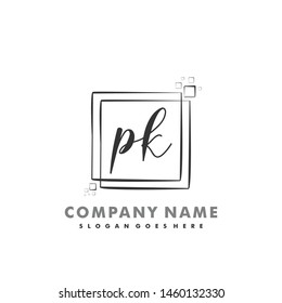 PK Initial beauty monogram logo vector