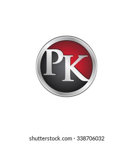 Pk Initial Circle Logo Stock Vector Royalty Free