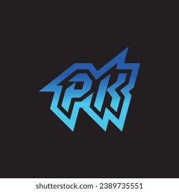 PK initial inspiration logo design esport and gaming clan ideas