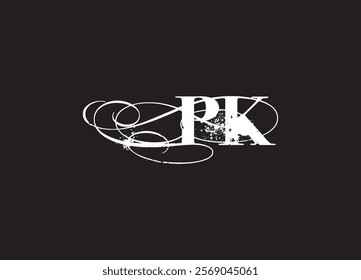 PK initial letter logo design and minimalist logo
