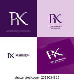 Plantilla de logotipo de emblema de tipografía moderna inicial para empresas