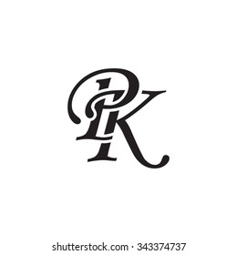 Pk Initial Monogram Logo Stock Vector Royalty Free Shutterstock