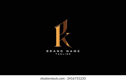 PK, KP, Abstract initial monogram letter alphabet logo design