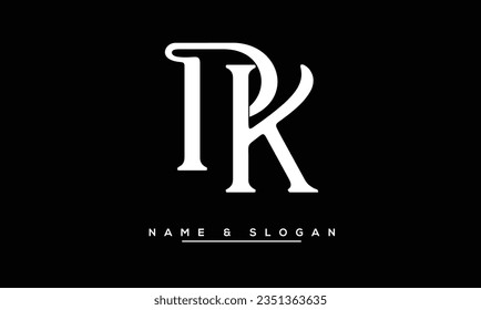 PK,  KP  Abstract  Letters  Logo  Monogram