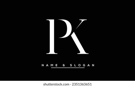 PK,  KP  Abstract  Letters  Logo  Monogram