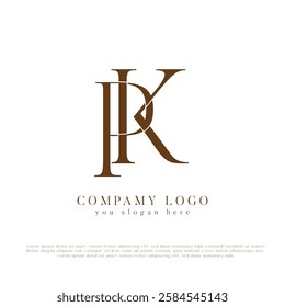 PK, KP, Abstract Letters Logo Monogram