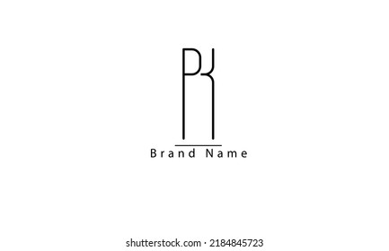 PK KP P K abstract vector logo monogram template