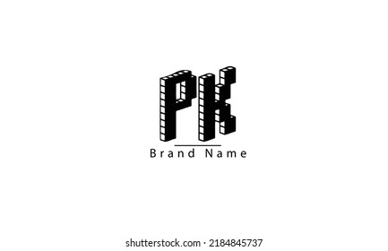 PK KP P K abstract vector logo monogram template
