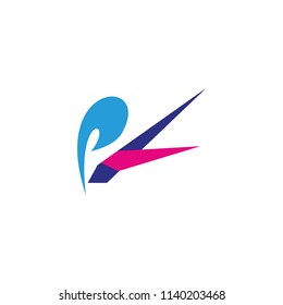 pk letter logo