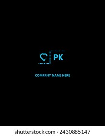 PK Letter Logo Design Único Atractivo Creativo Moderno Inicial PK Basado Inicial Icono de la letra
