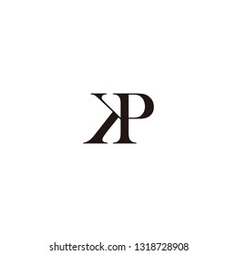 pk letter logo. kp letter logo